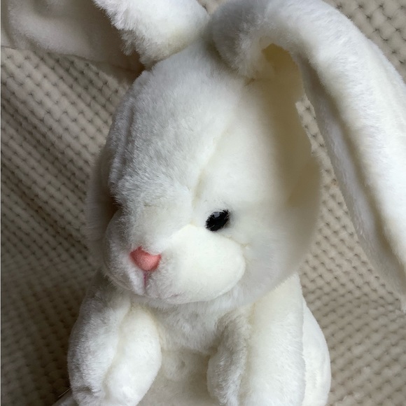 24K Polar Puff Plush White Bunny Rabbit Stuffed Animal Easter Toy - Picture 9 of 16